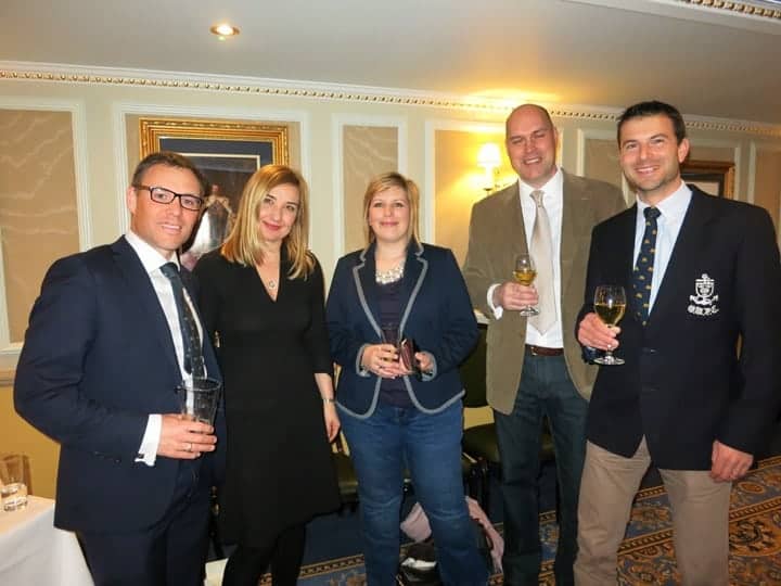 Photo of five people for O&CSS drinks party 2018