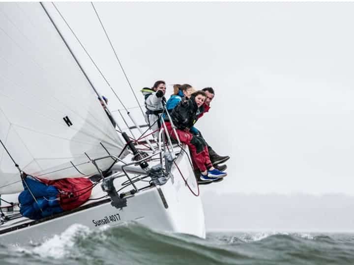 Photo of Oxford sailing for Oxford Cambridge yachting Varsity Match 2018